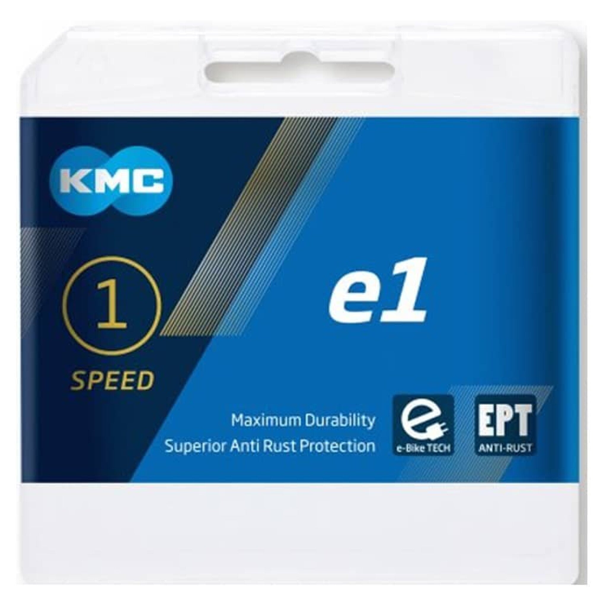 KMC E1 EPT fietsketting 3/32" zilver 130s