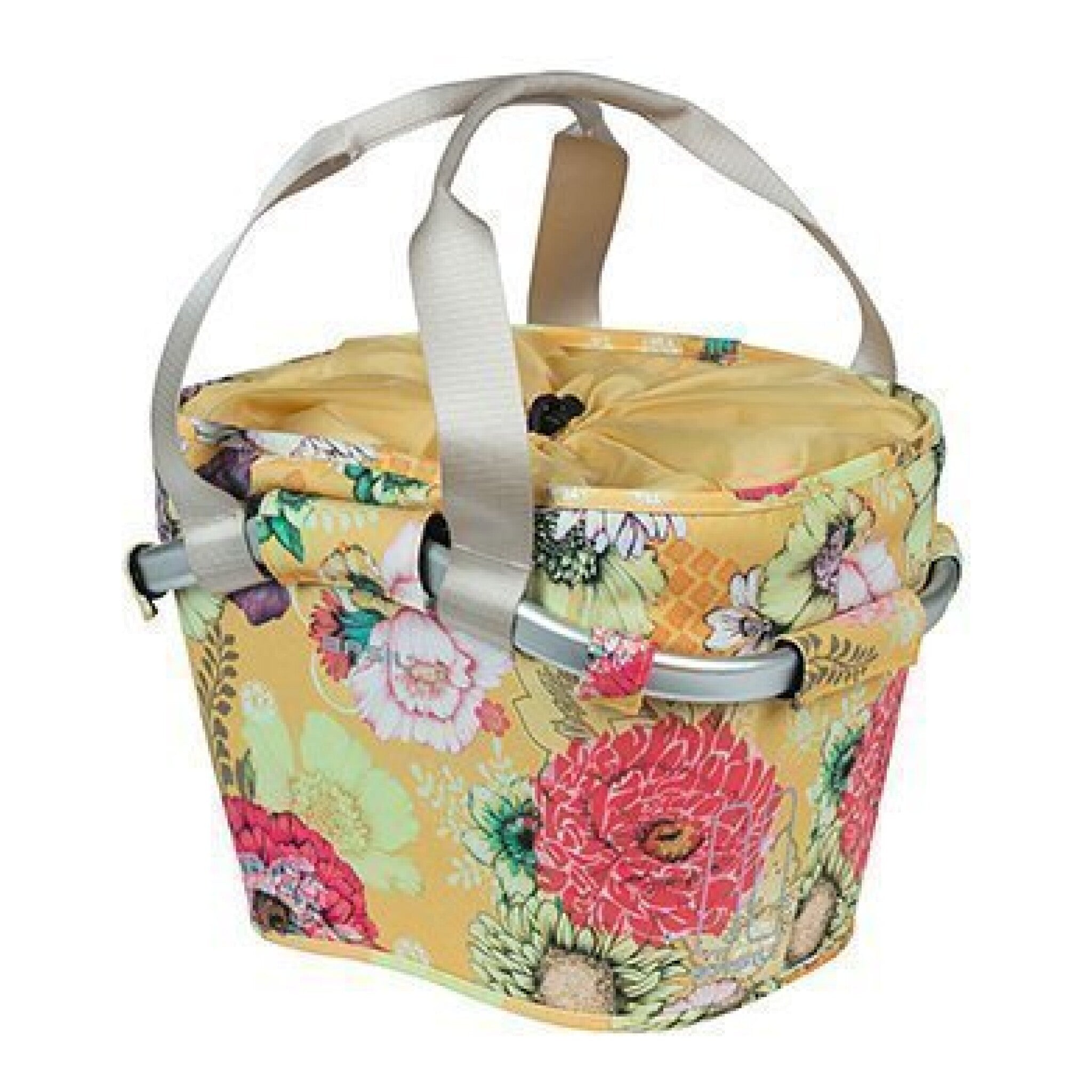 Basil Bloom Field Carry All Front KF fietsmand 15l geel