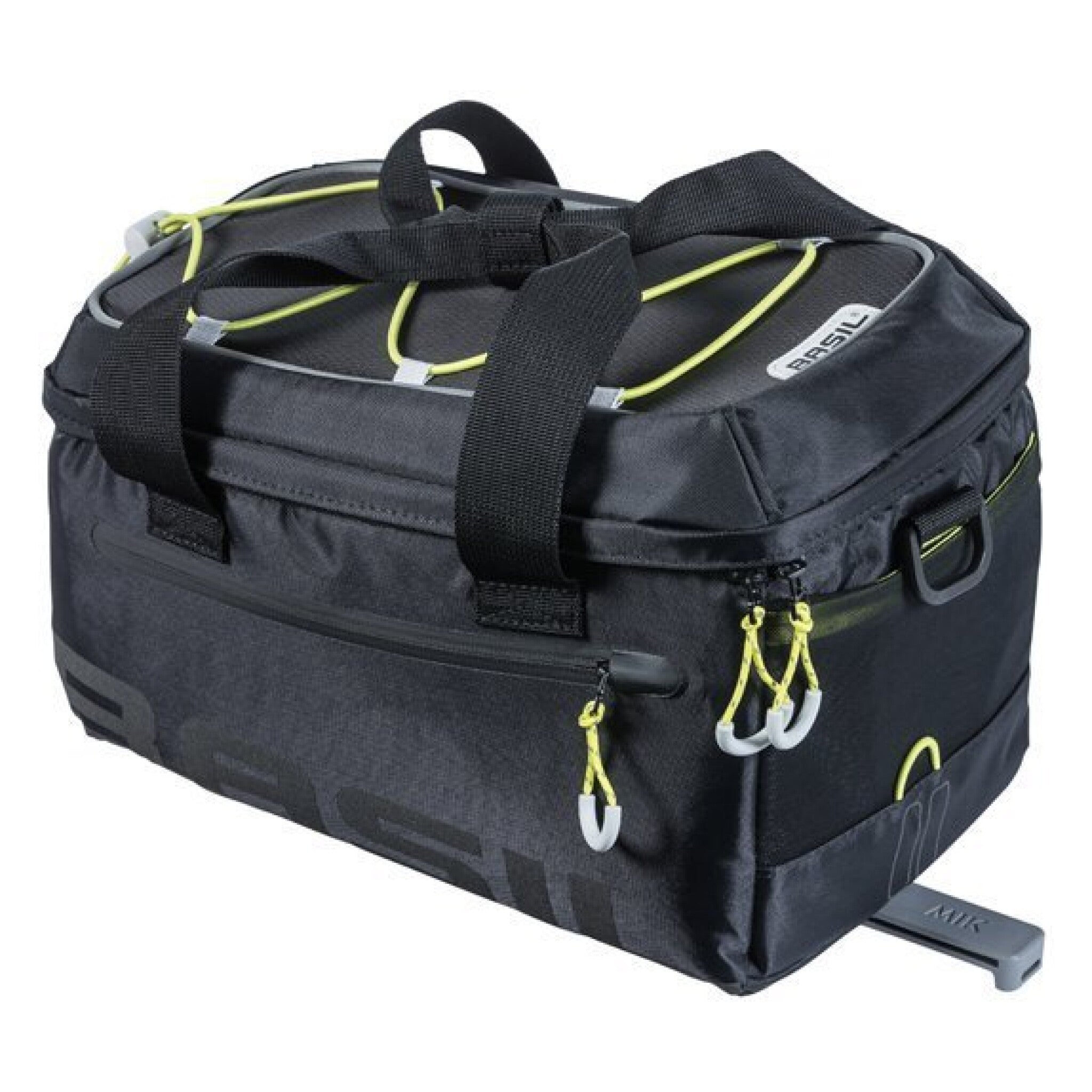 Basil dragertas Miles trunkbag zwart lime MIK 7L