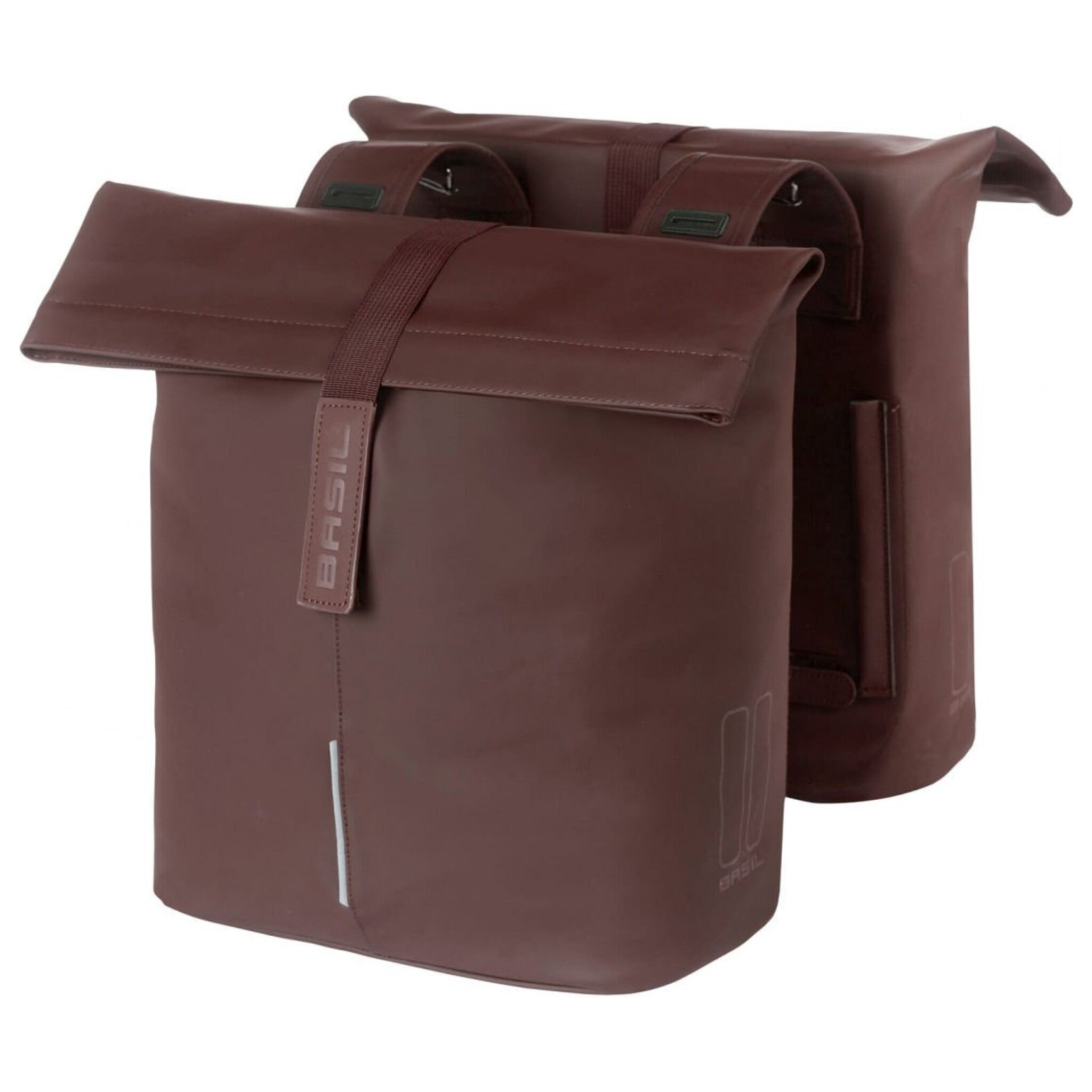 Basil fietstas dubbel City roasted brown 28-32L