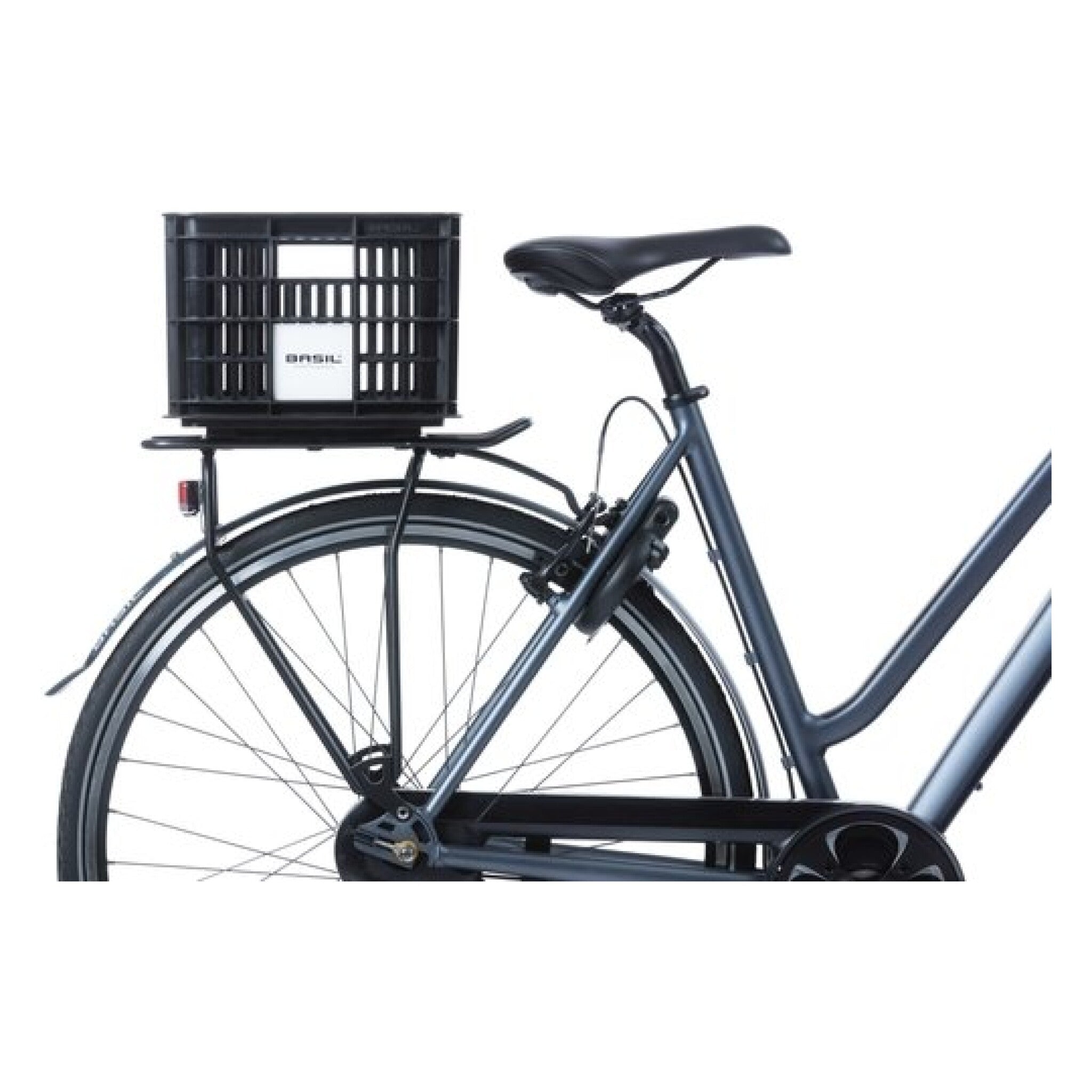 Basil fietskrat S black 17.5L recycled