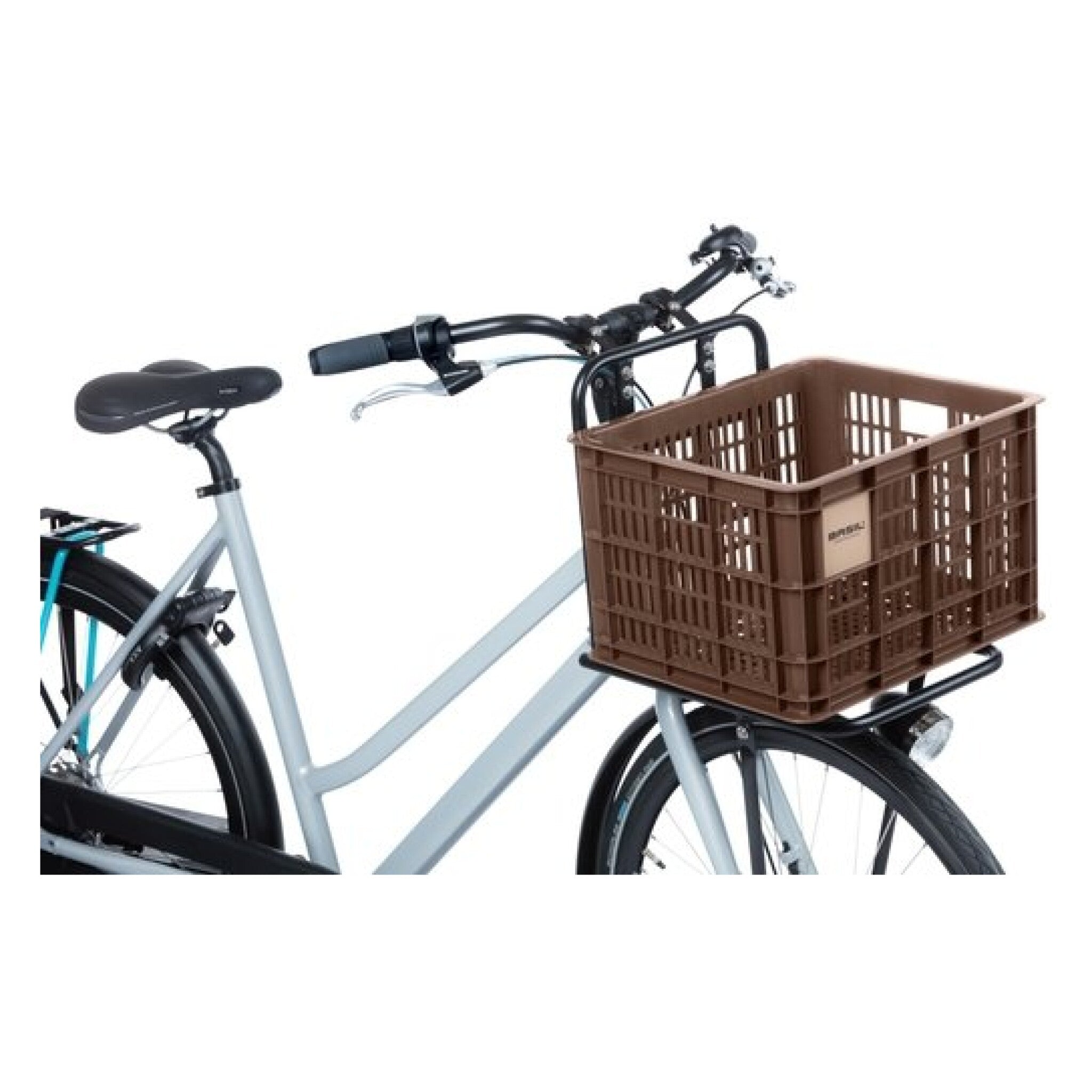 Basil fietskrat M brown 29.5L recycled