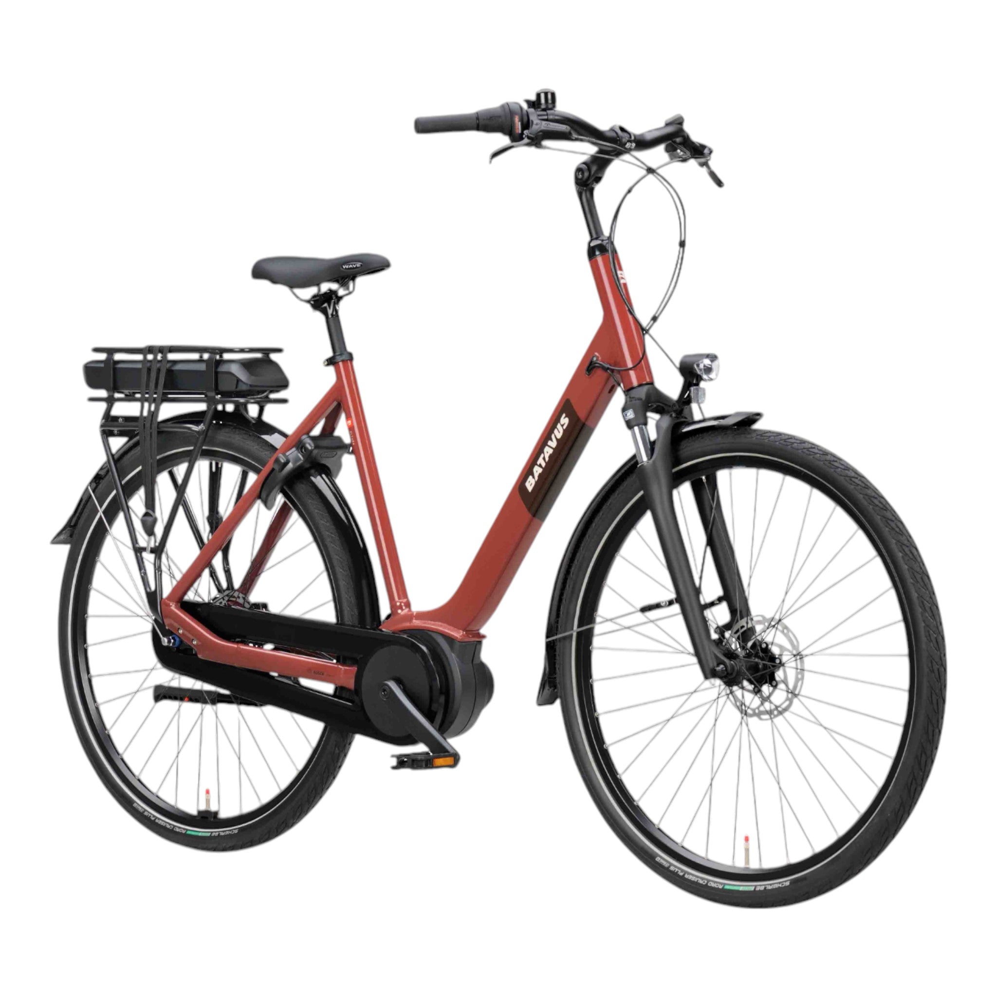 BATAVUS Altura E-Go Plus N7, Rood Bruin Glans