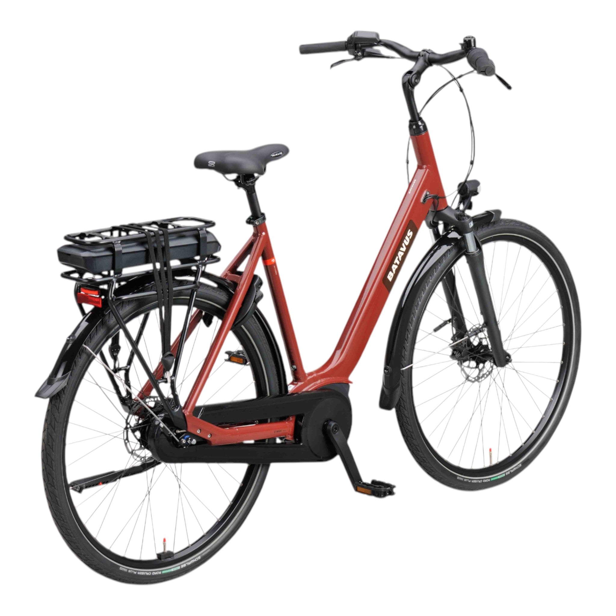 BATAVUS Altura E-Go Plus N7, Rood Bruin Glans