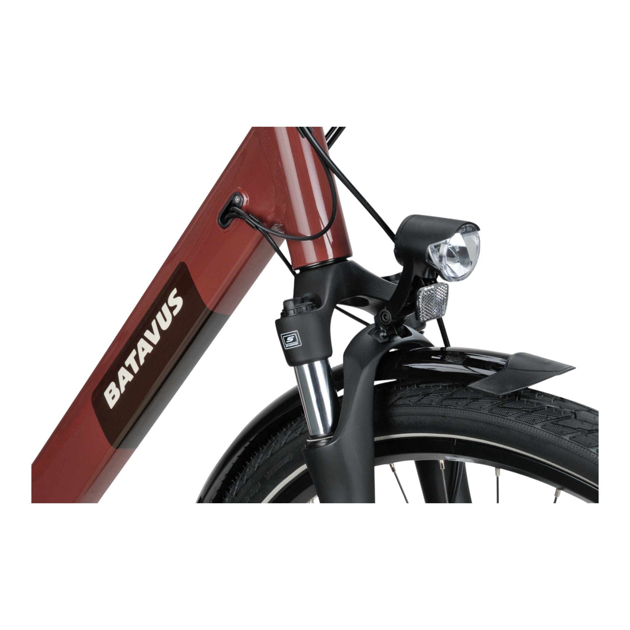 BATAVUS Altura E-Go Plus N7, Rood Bruin Glans